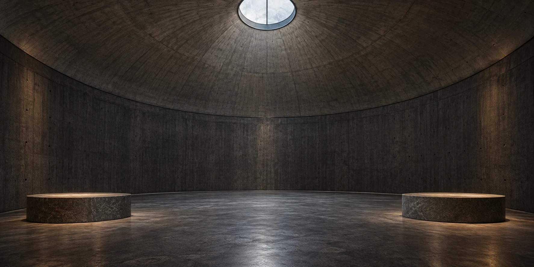 The dome above an exhibition space in the ANIMA museum.